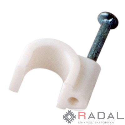 Скоба крепежная круглая d6мм (уп.50шт) Rexant 07-4006