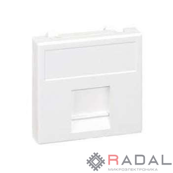 Адаптер на 1 RJ45 коннектор защ. шторки графит SimonConnect K76-14