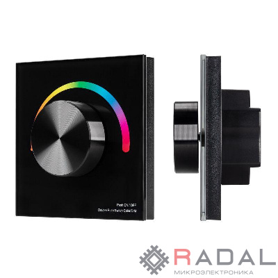 Панель SMART-P5-RGB-G-IN Black 3В Rotary 2.4G IP20 пластик Arlight 033757