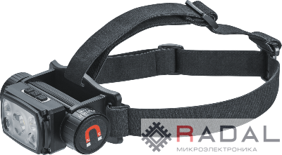 Фонарь налобный 93 880 NPT-H37-ACCU 1P50 5Вт+2XPE 3Вт li-ion 1.2А.ч сенсорный NAVIGATOR 93880