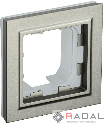 Рамка 1-м IP44 BRITE РУ-1-БрШ-44 шампань IEK BR-M12-44-K37
