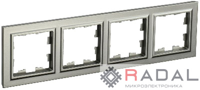 Рамка 4-м BRITE РУ-4-БрШ шампань IEK BR-M42-K37