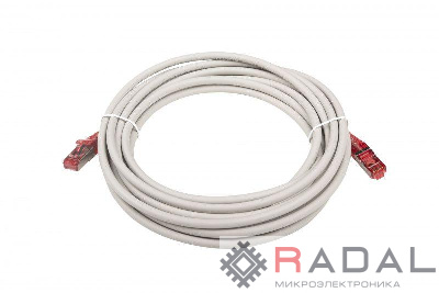 Патч-корд PC-LPM-STP-RJ45-RJ45-C5e-5M-LSZH-GY F/UTP экран. кат.5e LSZH 5м сер. Hyperline 42339