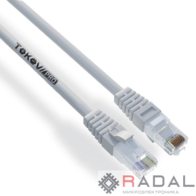 Патч-корд кат.5Е U/UTP 24 AWG LSZH 15м TOKOV PRO TOKOV Eletrcic TKP-PC06-5EU-CULSZH-15M