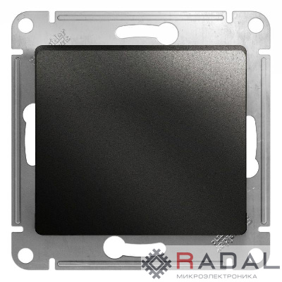 Механизм выключателя 1-кл. СП Glossa 10А IP20 (сх. 1) 10AX антрацит SchE GSL000711