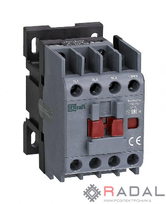 Контактор КМ-102 3п/9А 1НО 230В AC SchE 22001DEK