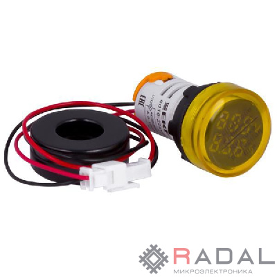 Индикатор значения тока и напряжения ED16-22AVD 100А желт. PROxima EKF ed16-22avd-y