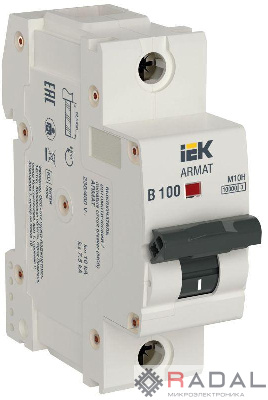 Выключатель автоматический модульный 1п B 100А M10H ARMAT IEK AR-M10H-1-B100