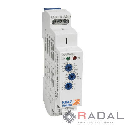 Реле времени OptiRel D TMR-DONF-MT-240U-1 многофункциональное 16А 1СО 12-230АС/DC КЭАЗ 332018