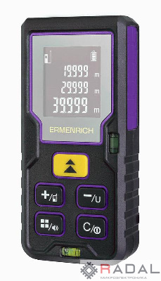 Рулетка лазерная Reel PLUS GD40 фиолет. Ermenrich 84643