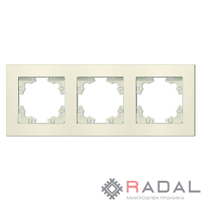 Рамка 3-м Афина универс. сл. кость (ivory) Universal A0045-I
