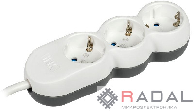 Удлинитель 3х5м с заземл. 16А 250В У03 UNO 2P+PE 3х1.5кв.мм IEK WYP53-16-03-05-Z