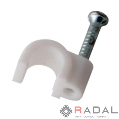 Скоба крепежная круглая d4мм (уп.50шт) Rexant 07-4004