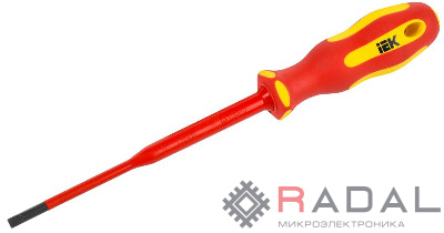 Отвертка диэлектрическая SL3.5х100 Т2 ARMA2L 5 IEK A2L5-SC30-T2-SL-35-100