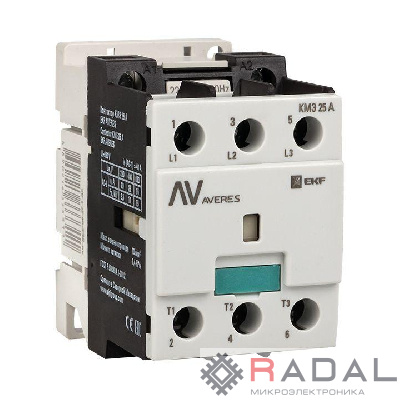 Контактор КМЭ 25А 400В АС AVERES EKF ctr-s-25-00-400-av