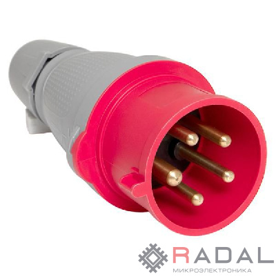 Вилка переносная 025 3Р+РЕ+N 32А 380В IP44 PROxima EKF ps-025-32-380-PRO