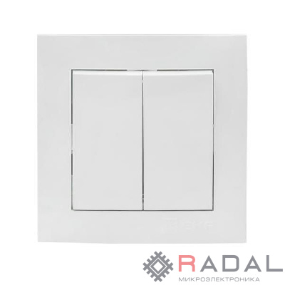 Выключатель 2-кл. СП Валенсия 10А IP20 бел. PROxima EKF EWV10-023-10