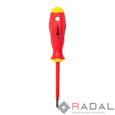 Отвертка Professional PZ-FL1х80мм VDE 1000В EKF pz-fl-1-80-pro-in