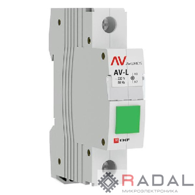Лампа сигнальная AV-L зел. EKF av-l-green-averes