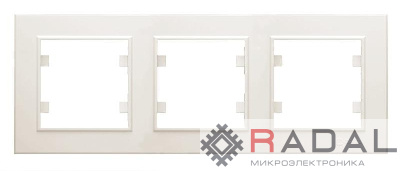 Рамка 3-м Karea горизонт. крем. Makel 56010703