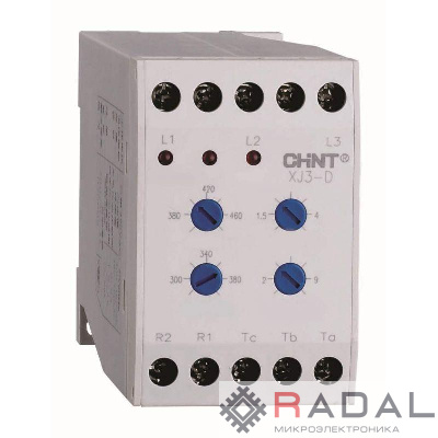 Реле контроля фаз XJ3-D AC 380В CHINT 284003