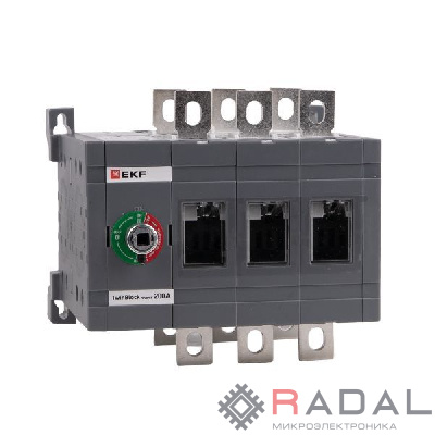 Рубильник 3п 200А реверсивный без рукоятки управления TwinBlock EKF tb-s-200-3p-rev