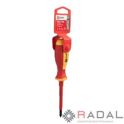 Отвертка PZ1х80мм Expert 1000В PROхima EKF pz-1-80-exp-in