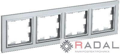 Рамка 4-м BRITE РУ-4-БрА алюм. IEK BR-M42-K47