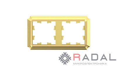 Рамка 2-пост. AtlasDesign Antique универс. зол. SE ATN101602