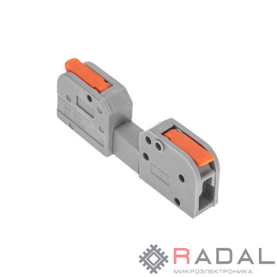 Клемма СМК 222-421R проходная разъемная 1 полюс сер. 0.2-2.5/4кв.мм Rexant 07-5261