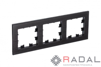 Рамка 3-м AtlasDesign Nature металл оникс SchE ATN312303