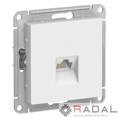 Розетка компьютерная AtlasDesign RJ45 кат.6A механизм бел. SE ATN000186