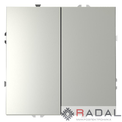Переключатель проходной 2-кл. СП S70 10А механизм сталь Voltum VLS020305
