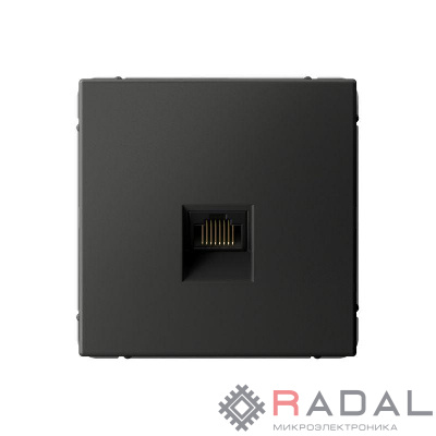 Розетка компьютерная ArtGallery RJ45 кат.5E механизм базальт SE GAL001483