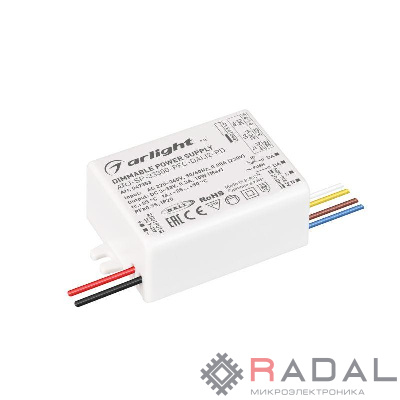 Блок питания ARJ-SP-33300-PFC-DALI2-PD (10Вт 3-33В 300мА) IP20 пластик Arlight 047353