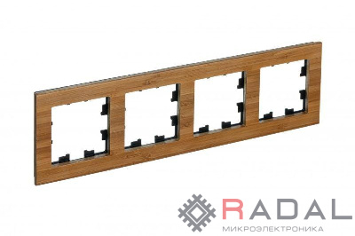 Рамка 4-м ATLASDESIGN NATURE дерево бамбук SchE ATN353204