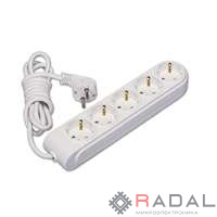 Удлинитель 5х3м с заземл. 16А защ. шторки Makel N5210043