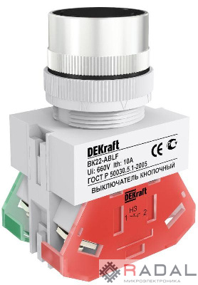 Кнопка ABLF-22 черн. ВК-22 SchE 25012DEK
