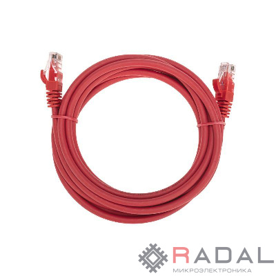 Патч-корд U/UTP CAT 6 RJ45-RJ45 26AWG LSZH красн. 3м Rexant 02-0293-3