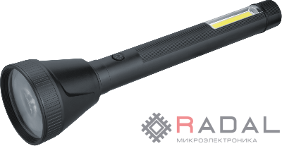 Фонарь светодиодный ручной 95 740 NPT-CP31-ACCU пласт. 1LED 10Вт+1COB 2Вт Li-Ion 2А.ч 4реж NAVIGATOR 95740