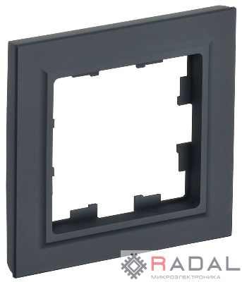 Рамка 1-м BRITE РУ-1-БрГ графит IEK BR-M12-K53