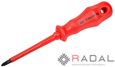 Отвертка диэлектрическая крестовая 3 Ph2х100мм K2 1000В ARMA2L 3 IEK A2L3-SC30-K2-PH-20-100