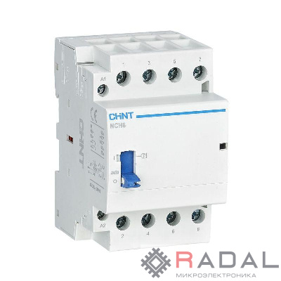 Контактор модульный NCH8-63M/40 AC 220-240В 50/60Гц ручное управление (R) CHINT 257514