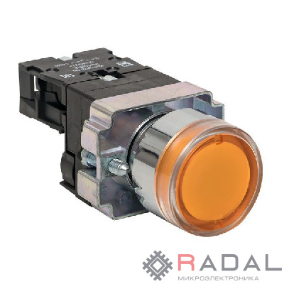 Кнопка BA51 с подстветкой 230В желт. NO PROxima EKF xb2-bw51-230