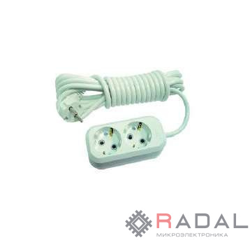 Удлинитель 2х5м с заземл. 16А IP20 Makel MGP114