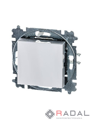 Переключатель 1-кл. СП Levit IP20 бел./ледяной ABB 2CHH590645A6001