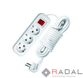 Удлинитель 3х10м с заземл. 10А IP20 S-303 ПВС 3х1 с выкл. UNIVersal 5564573