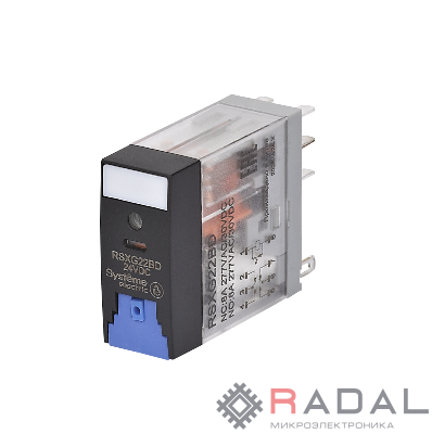 Реле 8А 2перекл. 24В DC тест кнопка LED SE RSXG22BD