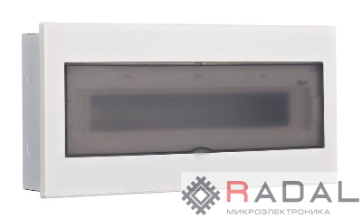 Корпус встраиваемый дв. 1 ряд 20 мод. IP41 ЩРВ-М прозр. DEKraft 31075DEK