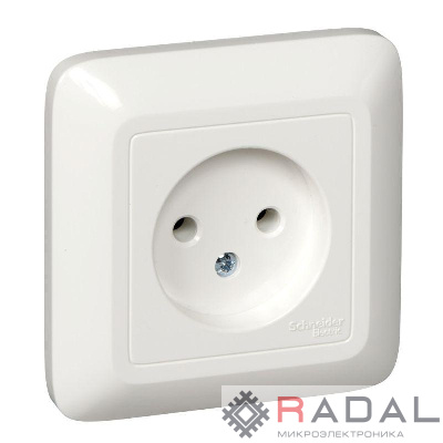 Розетка 1-м СП Прима 10А IP20 без заземл. бел. (опт. упак) SchE RS10-184-B